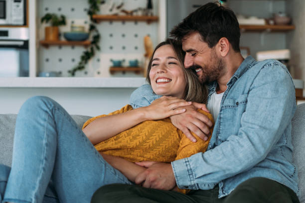 istock Happy couple at home. 1481389594