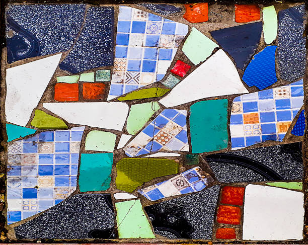 Vibrant colors floor tile mosaic