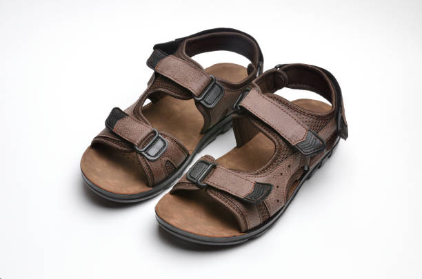 istock Children's sandals for boys on a white background 1481399438