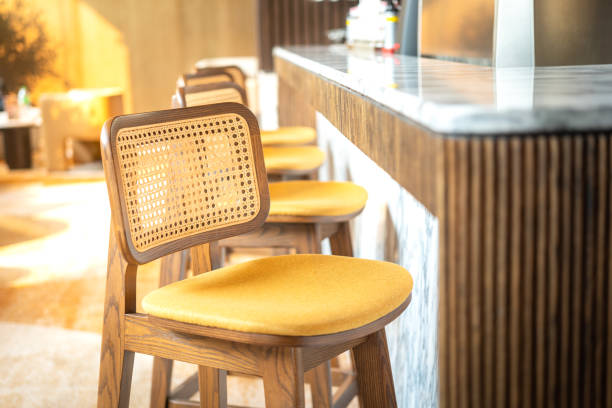 istock A cozy chair at counter bar. 1481401725