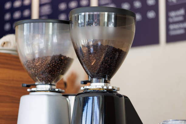istock coffee grinder in coffee shop. 1481408415