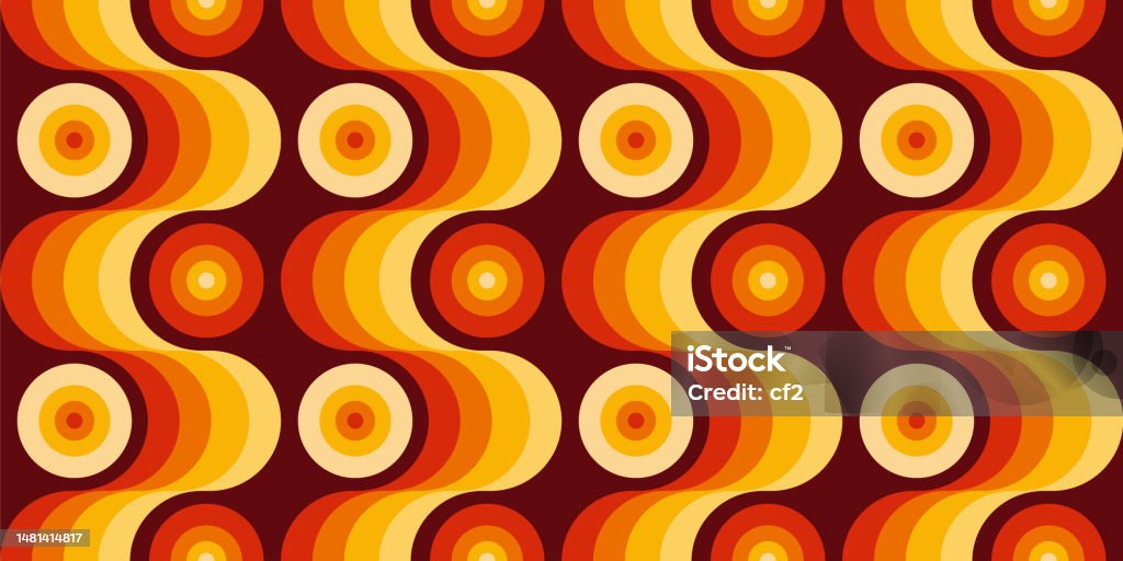 70s Tech Patterns 70s Retro Modern Pattern Seamless Pattern Vector Illustration Stock ...