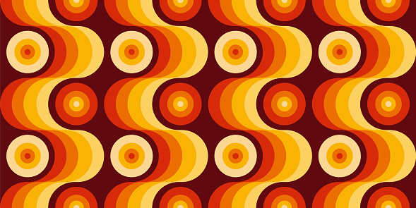 70s Red Pattern 70s Retro Modern Pattern Seamless Pattern Vector Illustration Stock ...