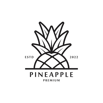 Pineapple Fruit Abstract Design Vector Illustration. Pineapple Fruit Creative Logo Icon.