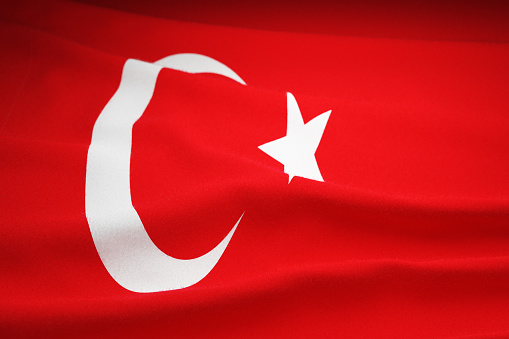 Turkish Flag, Abstract, Ankara - Turkey, Asia, Flag, Backgrounds, Satin