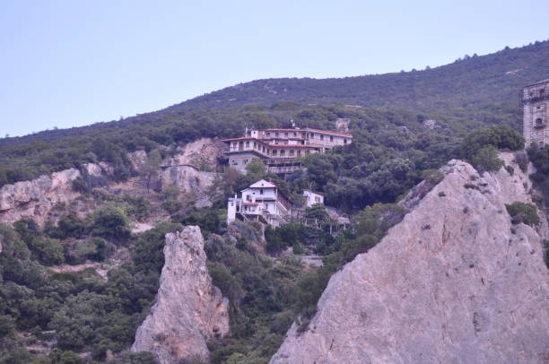 The Skete of Theotokou or Nea Skiti is a skete built on Mount Athos stock photo