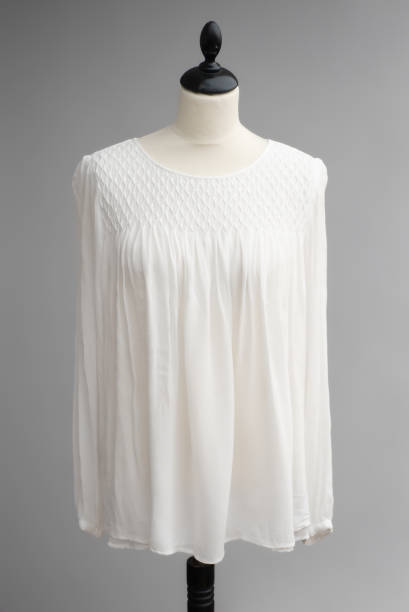 istock A long sleeve ribbed top sweater hangs on a white and black headless mannequin isolated by a light gray background backdrop. 1481416901