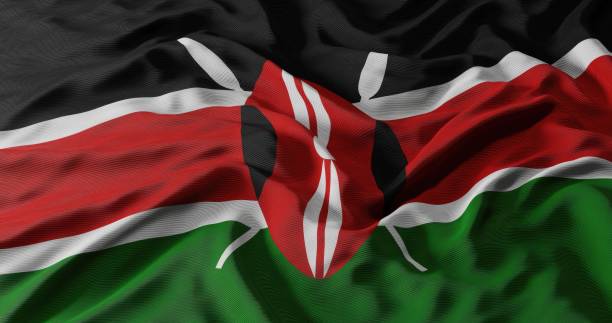 istock Realistic waving flag of Kenya 3D illustration 1481418475