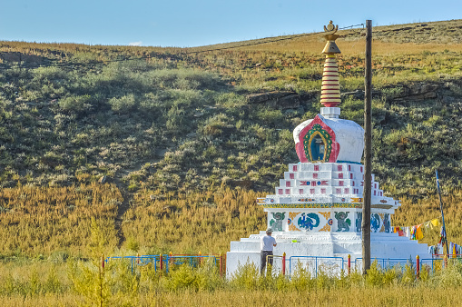 Buddhist stupa in Kyzyl, Republic of Tuva, Russia