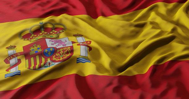 istock Realistic waving flag of Spain 3D illustration 1481418695