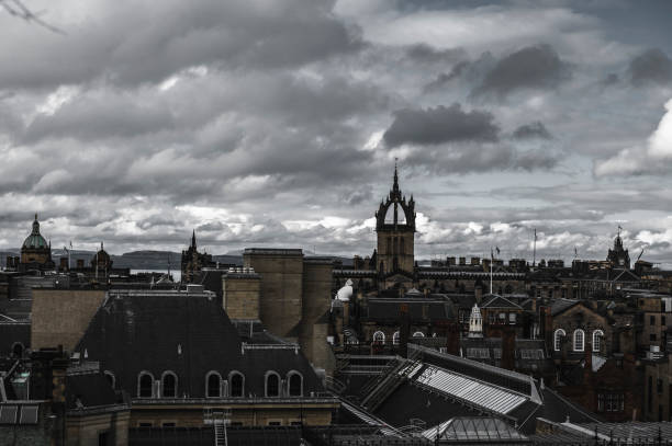 Aerial view of Edinburgh Scotland