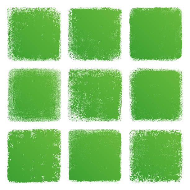 grunge-quadrate - green backgrounds textured dirty stock-grafiken, -clipart, -cartoons und -symbole