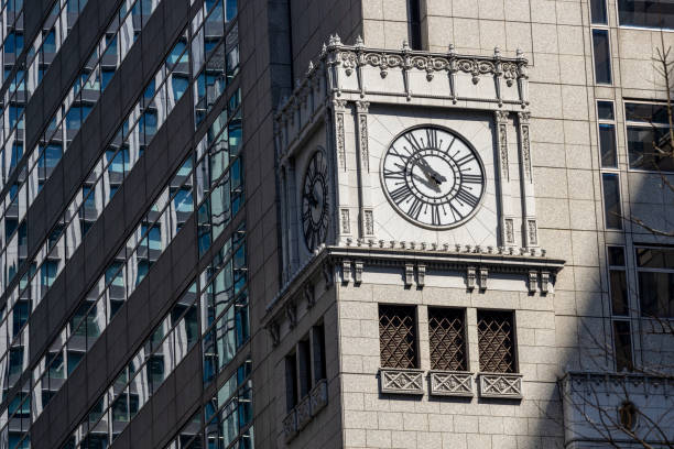 istock A clock on the office building in Tokyo 1481422553