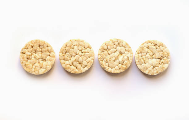 istock Healthy puffed rice cakes isolated on white 1481426923