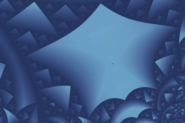 Abstract blue industrial background, tech fractal design of scattered metal structures, to describe sci-fi cityscapes of the future. 3D illustration