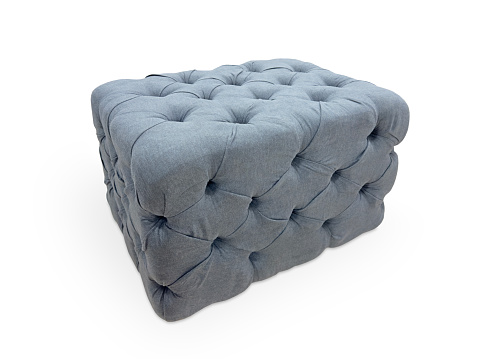 Soft Ottoman stool on white background with clipping path