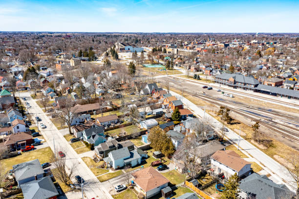 istock Railway Track and Train Station, Stratford city, Canada 1481432373