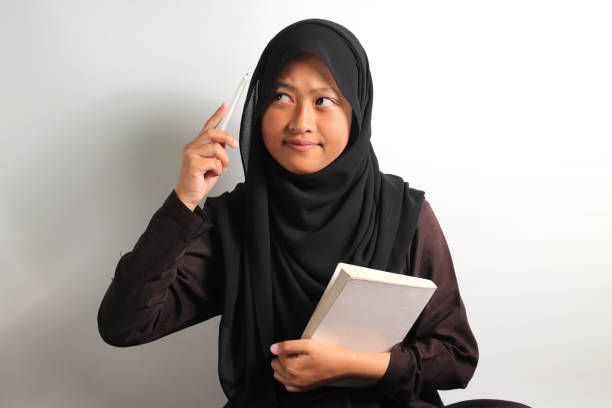 istock Thoughtful young Asian girl student interested in thinking 1481436422