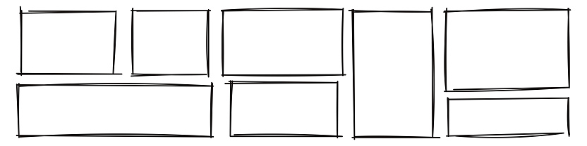 Square Line Rectangle Rectangle Frame Line Square Shape Outline On Hand Draw Style Vector ...
