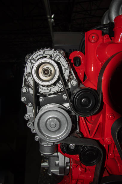 istock Turbine air blower drive in a powerful diesel engine 1481448437