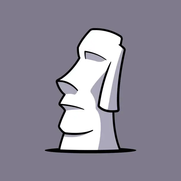 Vector illustration of Rapa Nui Moai