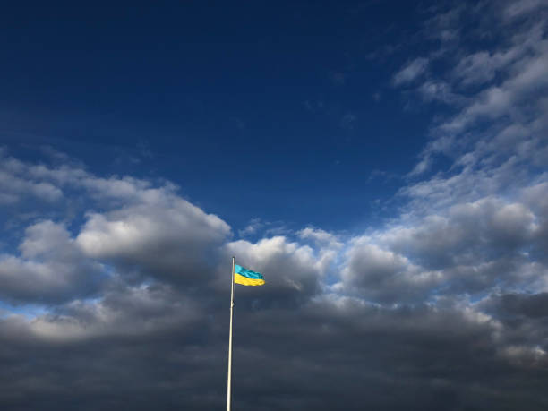 istock Ukrainian flag in the sky 1481463642