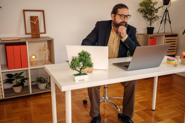 istock Businessman working in the office 1481464687