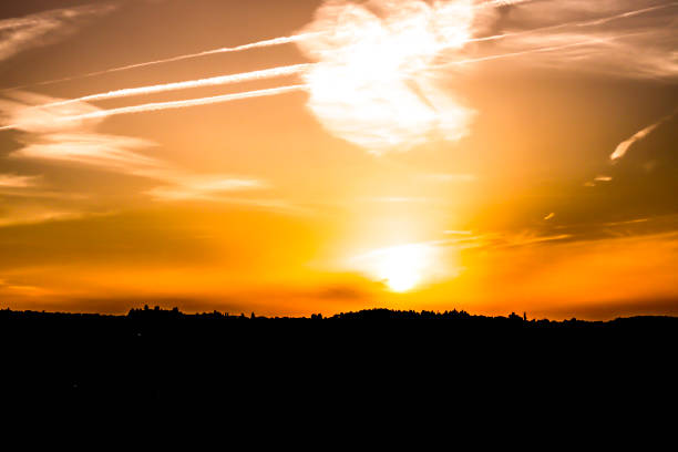 Clouds and lovely sky at Sunset in Toledo in winter