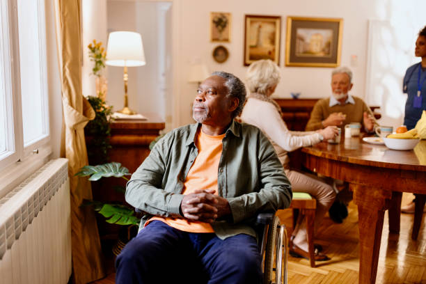 istock Senior man relaxing in the nursing home 1481468139