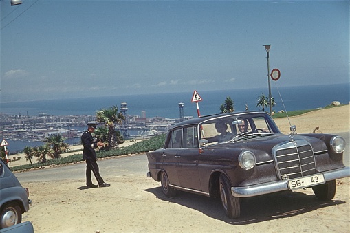 1930s 1940s 1950s outdoor shot of a young elegant suit dressed italian man