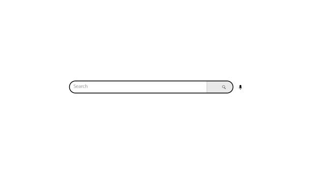 istock Flat search bar concept the search bar on a white background. Internet searching engine line. 1481473418