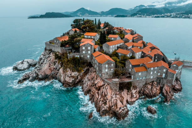 istock Island of St. Stefan seen from a drone perspective 1481478565