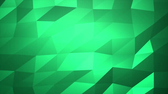 Animated bluish green  color low poly background