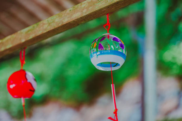 istock Transparent colorful glass wind chimes 1481495491