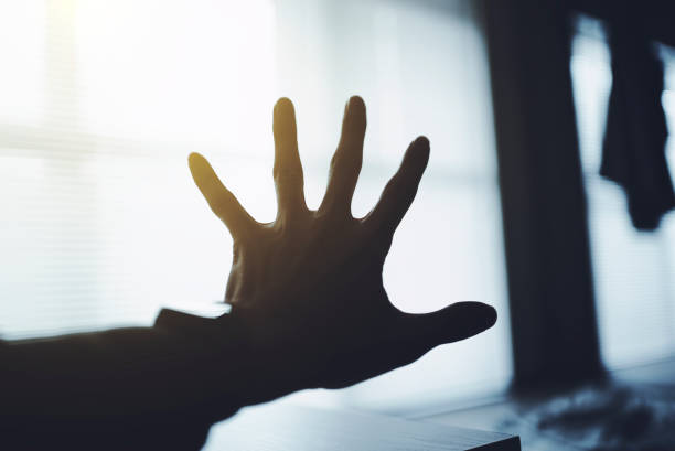 istock Male hand and blur landscape 1481497028