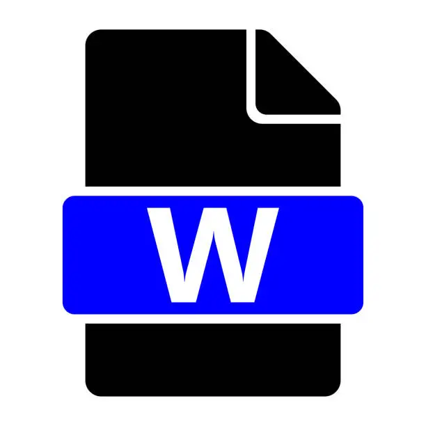 Vector illustration of Word File Format Icon