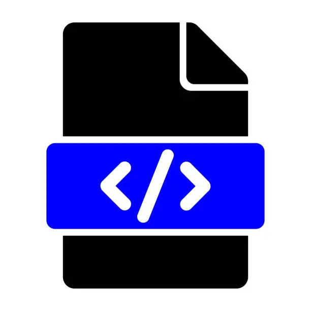 Vector illustration of Code File Format Icon