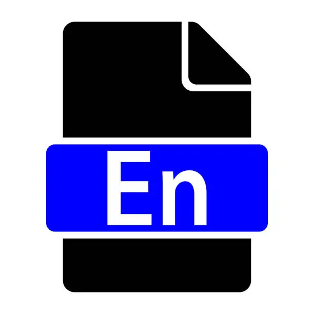 Vector illustration of File En Format Icon