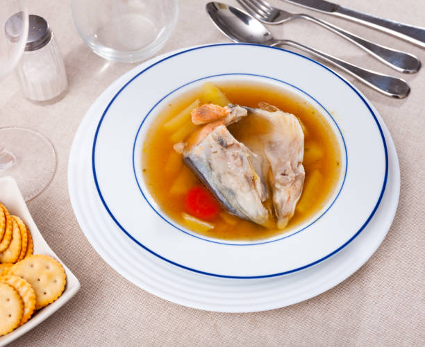 istock Fish soup with salmon bones and vegetables 1481498612