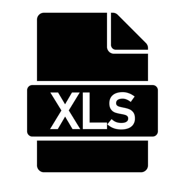 Vector illustration of XLS File Format Icon