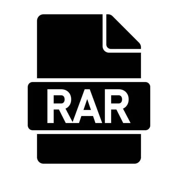 Vector illustration of RAR File Format Icon