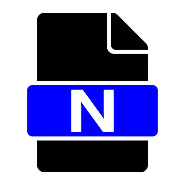 Vector illustration of OneNote File Format Icon