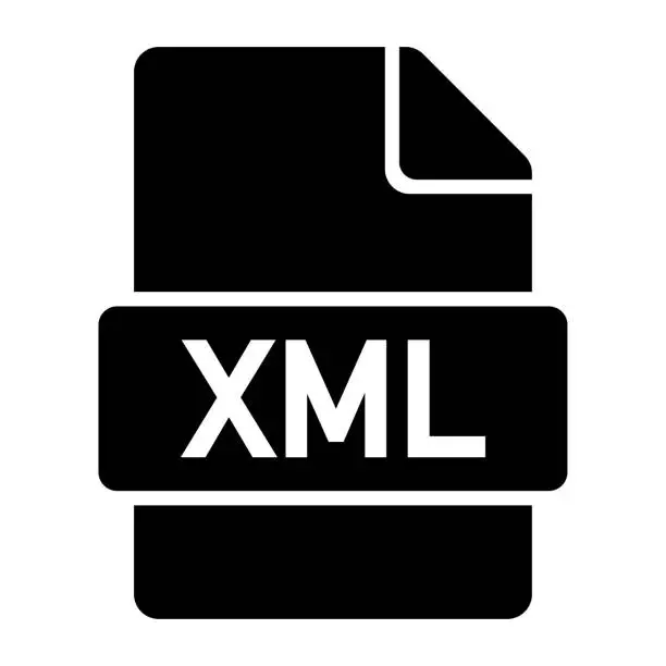 Vector illustration of XML File Format Icon