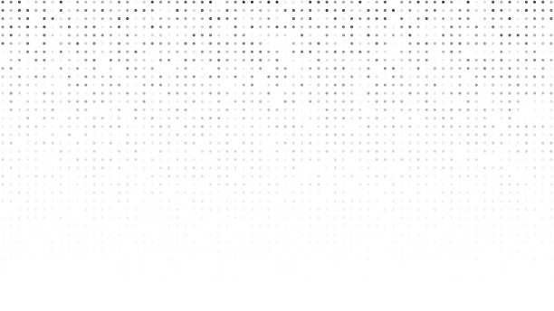 ilustrações de stock, clip art, desenhos animados e ícones de monochrome halftone background with dots - halftone pattern spotted distressed box