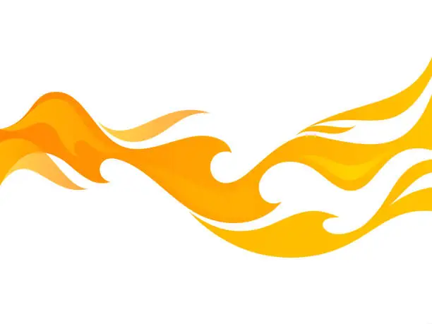 Vector illustration of fire template