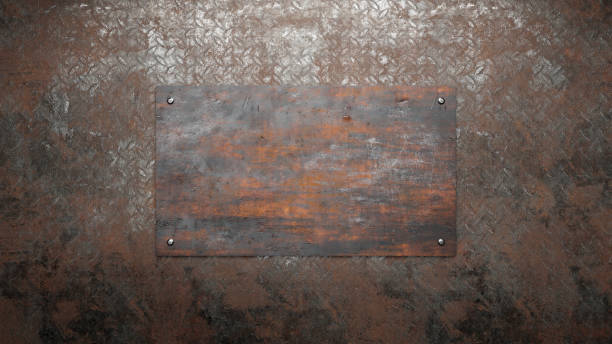 istock Wheathered rust and scratched steel texture background. 3d illustration 1481516740
