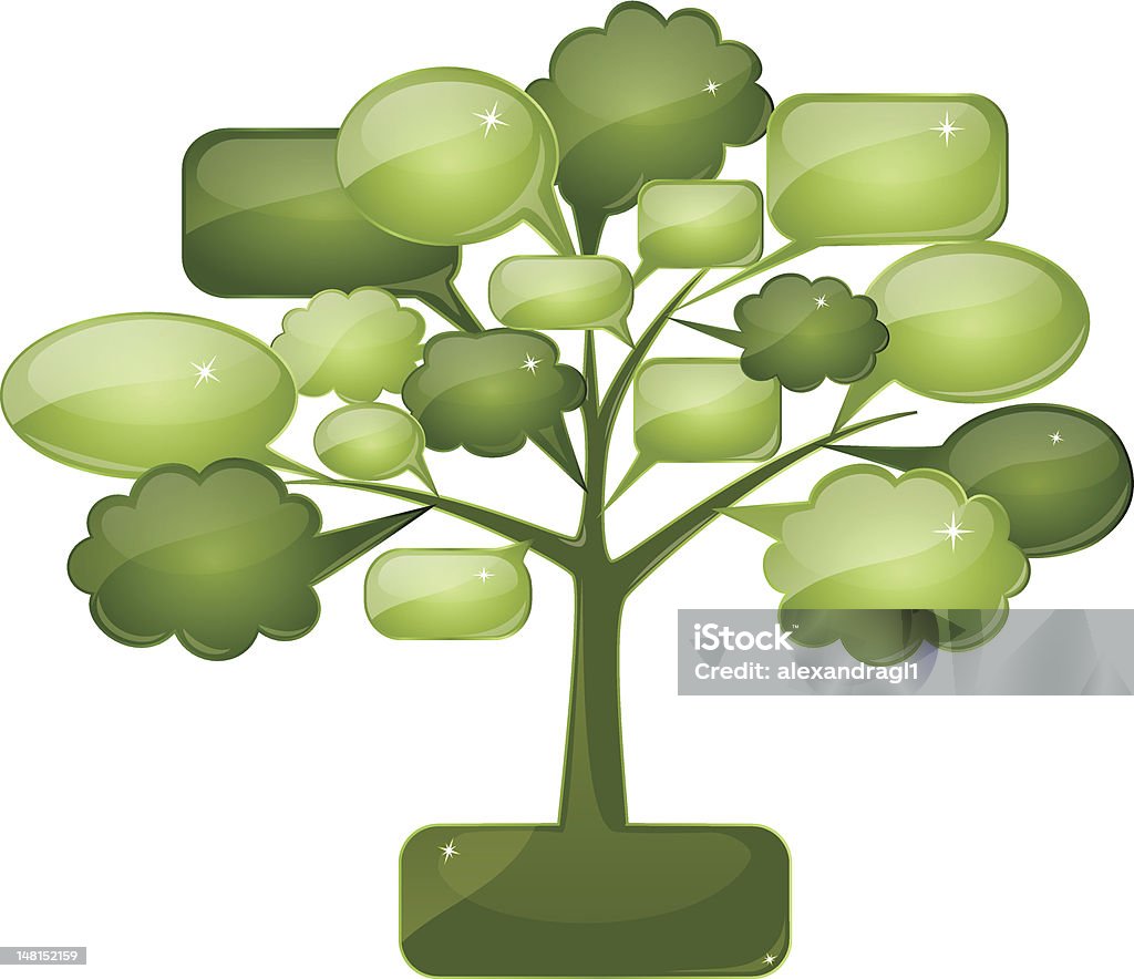 Verre icône pour blog - clipart vectoriel de Arbre libre de droits