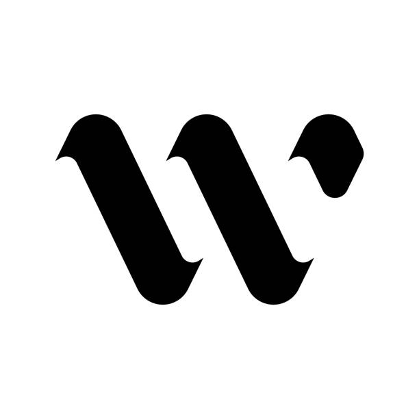 профессиональный инновационный логотип wv и логотип vw. буква wv или vw минимальная элегантная монограмма. премиум бизнес художественный алфа� - w stock illustrations