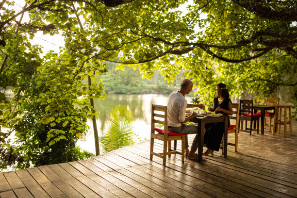 istock Couple on dinner by the lake 1481524533