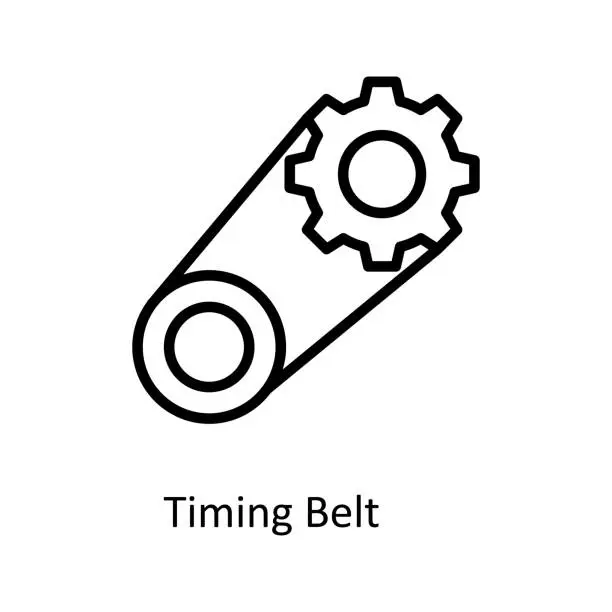 Vector illustration of Timing Belt  Vector  outline Icons. Simple stock illustration stock